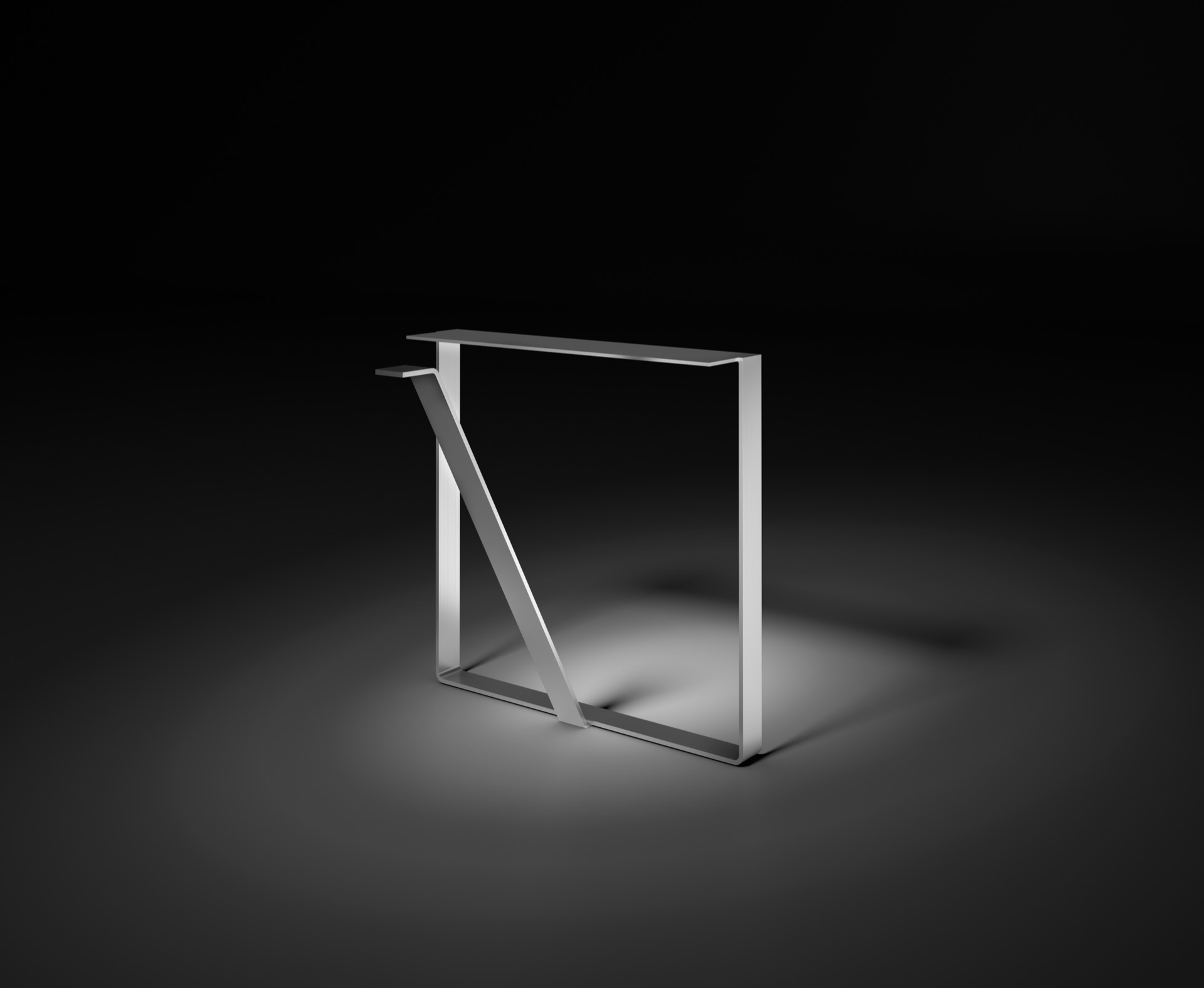 Kufe für freistehenden Tisch mit Diagonal-Stabilisatoren
